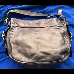Metallic bronze Coach bag